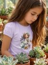 Djevojačka majica s kratkim rukavima FLOWER GIRL