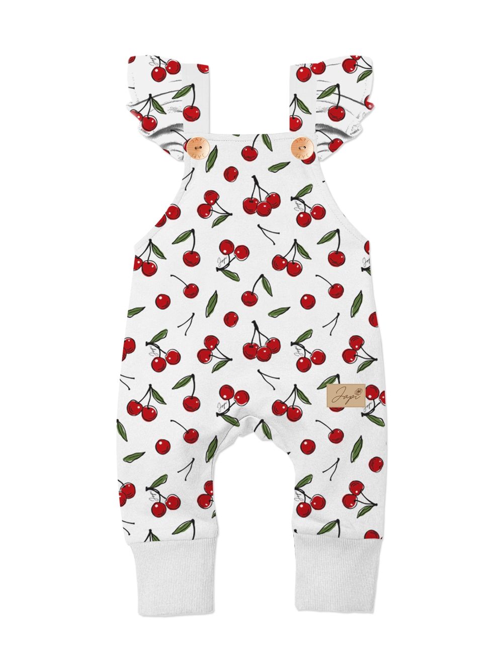 dievčenské tepláky na traky s čerešňami